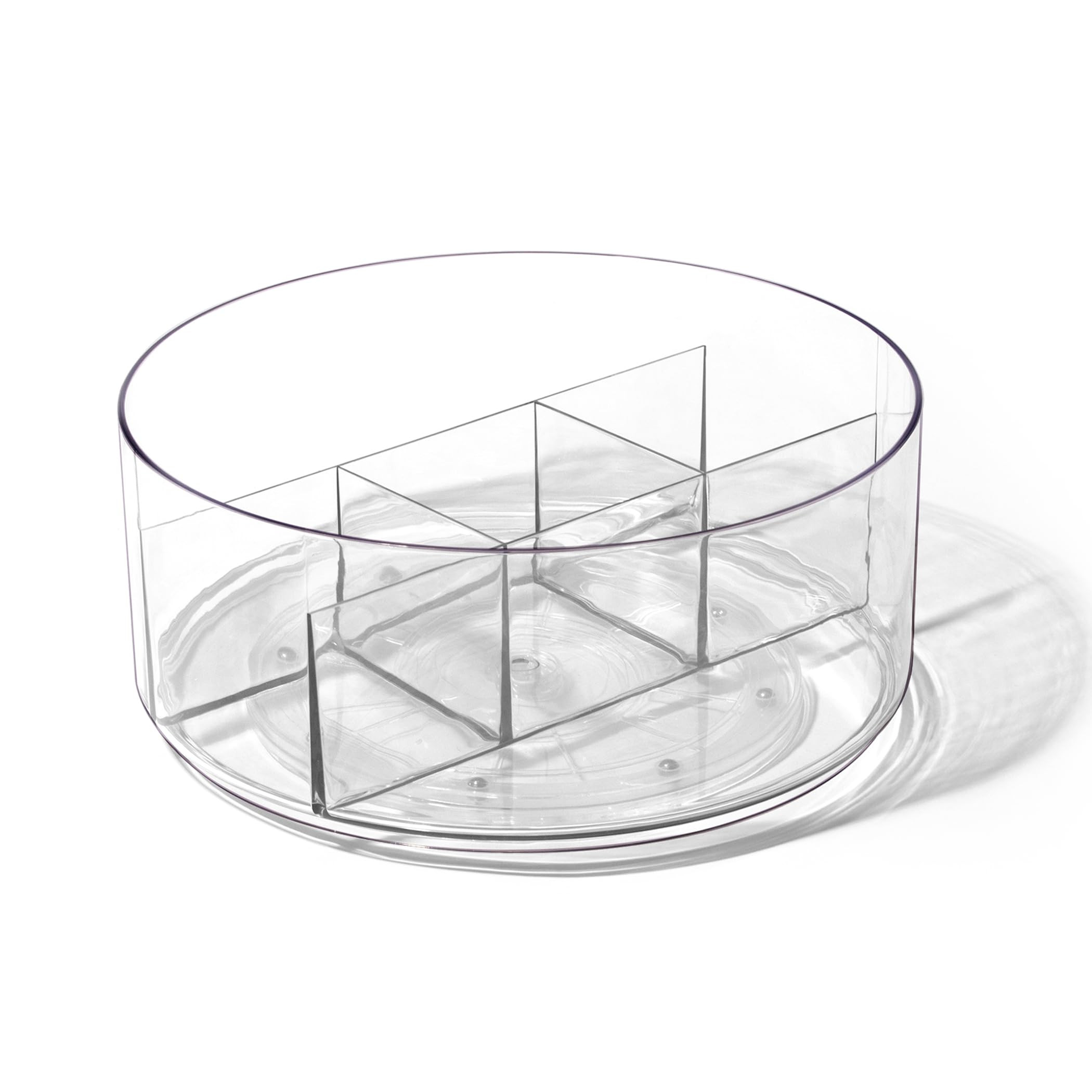 BINO Plastic Round Turntable Organizer with 5 Compartments - Clear | Spinning Divided Turntable C... | Amazon (US)