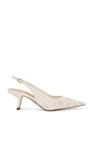 Bianka Sling Back Mesh Heel in Ivory | Revolve Clothing (Global)