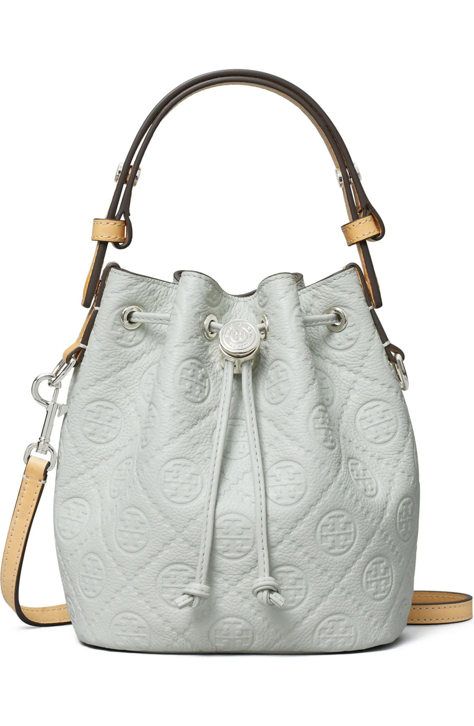 Mini T Monogram Pebble Leather Bucket Bag | Nordstrom