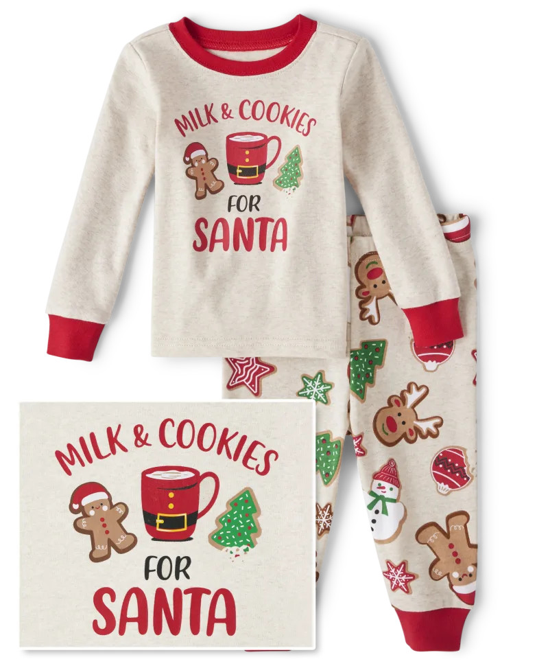Unisex Baby And Toddler Milk And Cookies For Santa Snug Fit Cotton Pajamas - h/t vanilla | The Children's Place