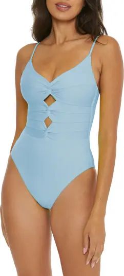 Becca Prima Twist Front One-Piece Swimsuit | Nordstrom | Nordstrom