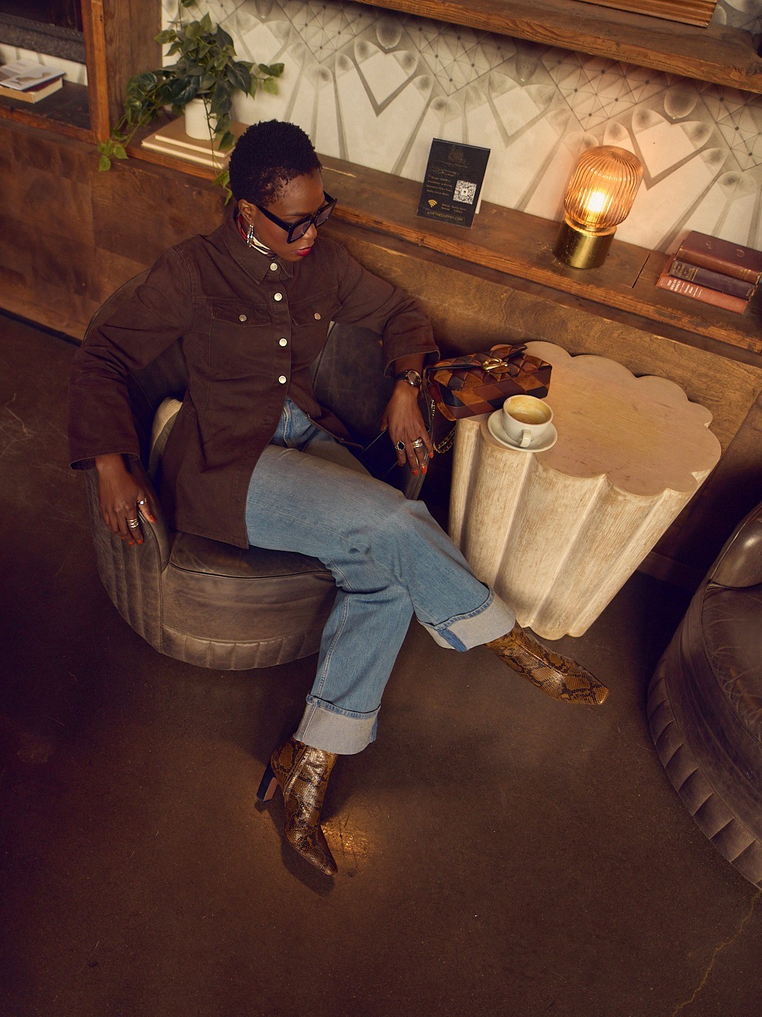 An easy elevated casual Fall outfit with blue jeans and a brown denim jacket 🍁🍂 Fall 2025, snakeprint boots, Nordstrom Fall finds, Rails jeans, Frame jeans, Schutz boots, Affordable Fall fashion

#LTKOver40 #LTKStyleTip #LTKShoeCrush