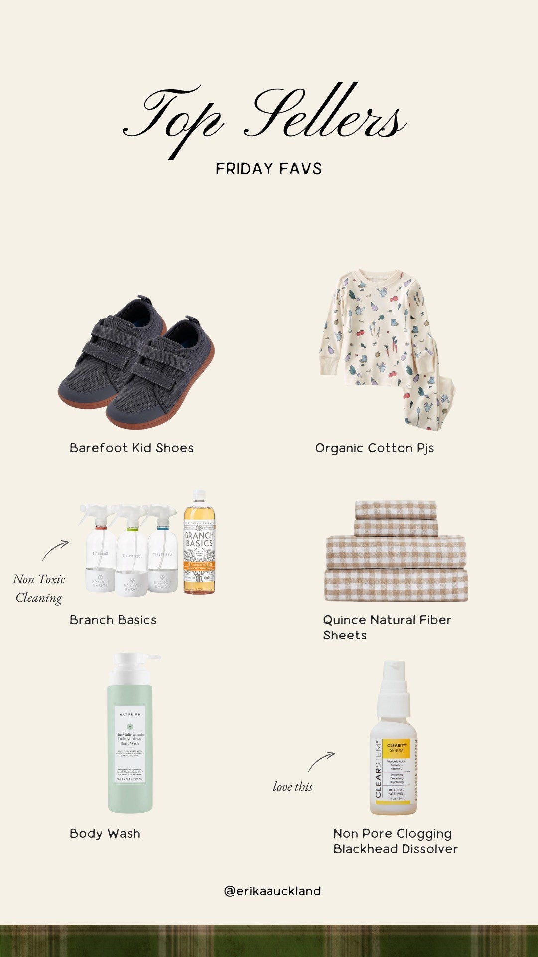 Top Sellers!  Don’t forget to use my code ERIKAAUCKLAND at clearstem! 

#LTKHome #LTKBaby #LTKBeauty