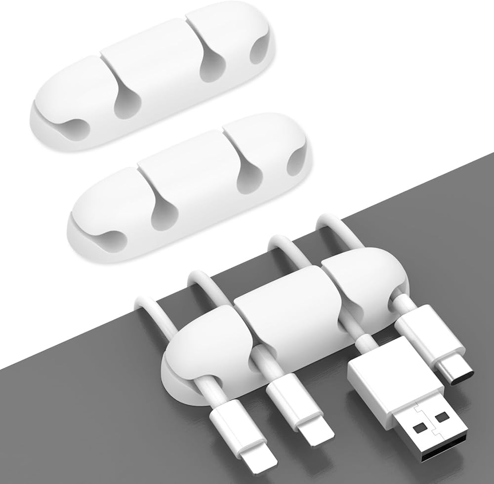 Amazon.com: AhaStyle 3 Pack Cord Organizer Clips Compact Design Desk Cable Holder Keeper Strong A... | Amazon (US)