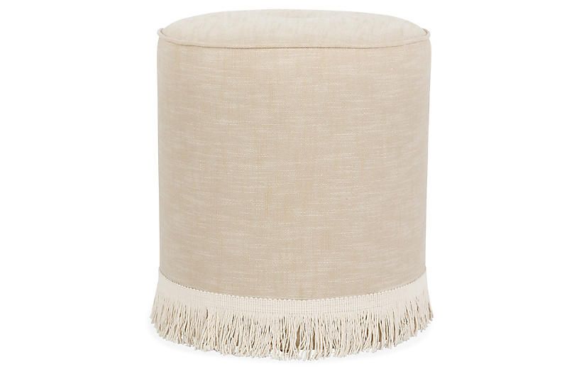 Dot Ottoman, Ivory Crypton | One Kings Lane