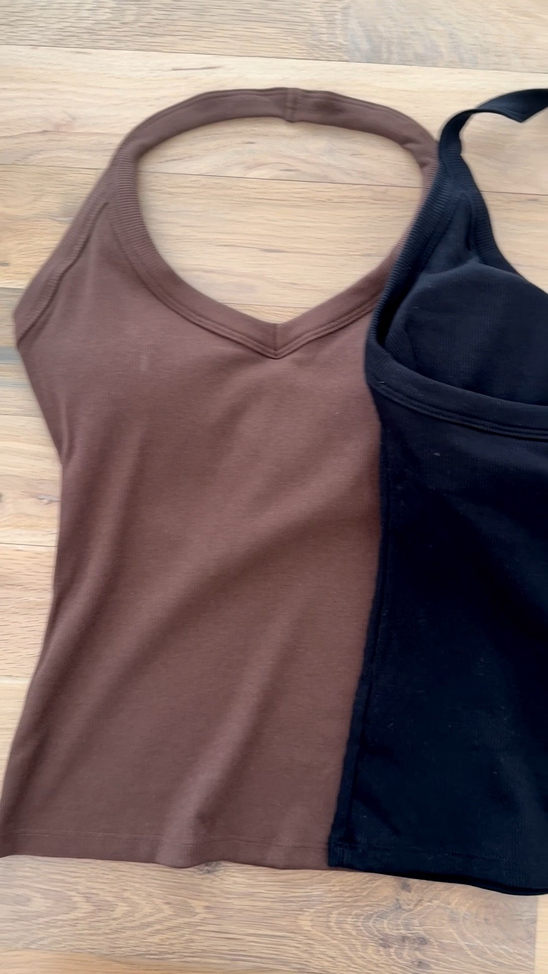 Ribbed halter tank with built In bra and removable pads size xs on sale!! 

#LTKPetite #LTKSaleAlert