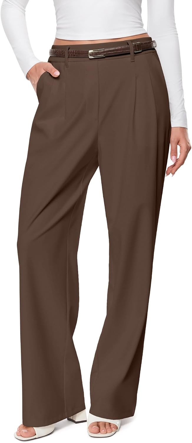 INLYRIC Women's Wide Leg Dress Pants Pull On | Amazon (US)