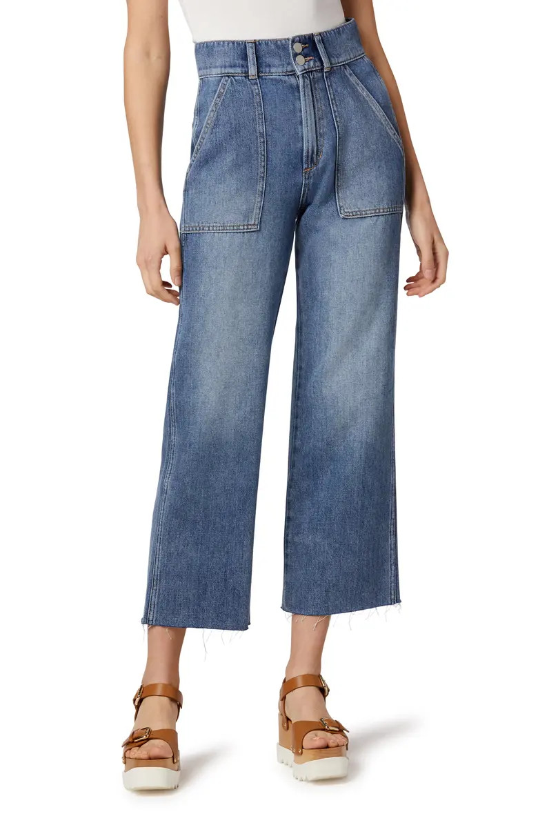 Joe's The Blake Utility Raw Hem Crop Wide Leg Jeans | Nordstrom | Nordstrom