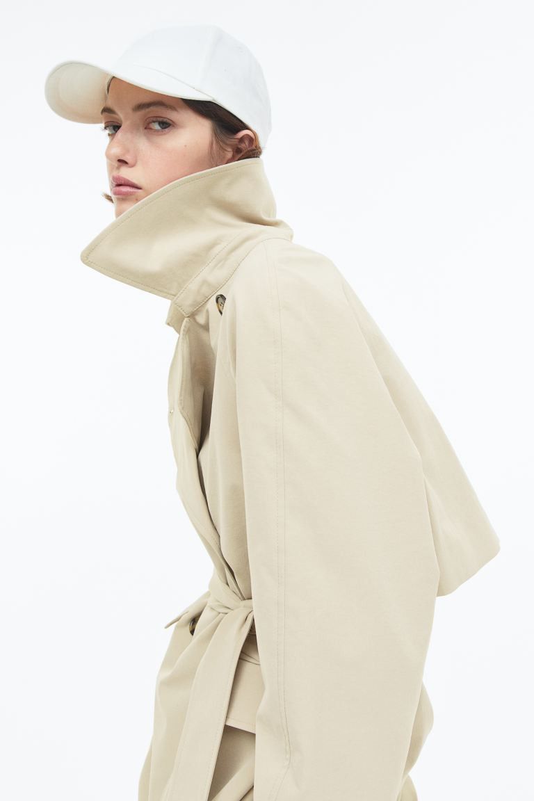 Double-breasted Trench Coat | Beige Long Coat | Spring Coat | Trench Coat Outfits  | H&M (US + CA)
