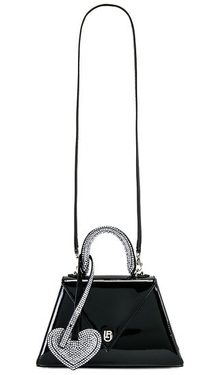 Top Handle Bag in Patent Black & Strass Crystal | Revolve Clothing (Global)