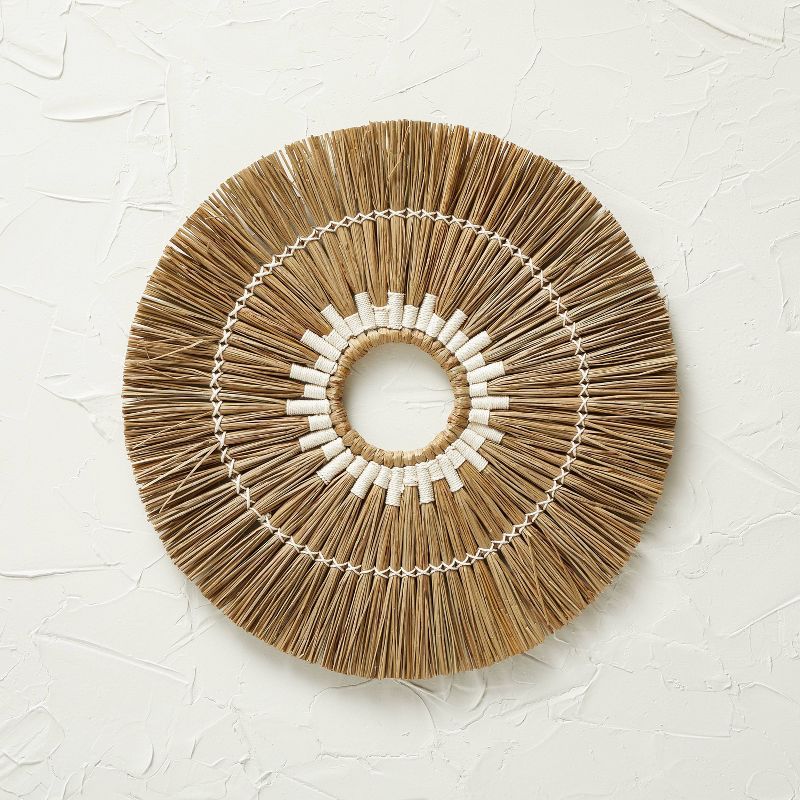 Dried Grass Decorative Wall Disk Brown - Opalhouse&#8482; designed with Jungalow&#8482; | Target