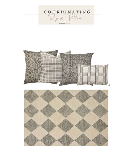 Coordinating rug and pillow, checkered rug, neutral pillow covers from Etsy, Colin and Finn, plaid pillows, floral pillows, living room decor, sofa pillows 

#LTKsalealert #LTKstyletip #LTKhome