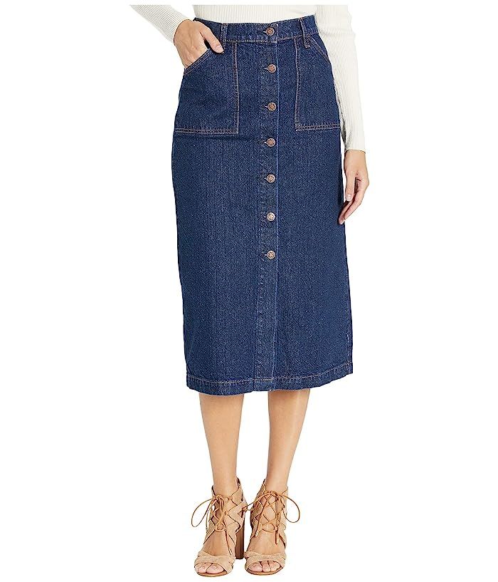 High-Rise Button Front Skirt | Zappos