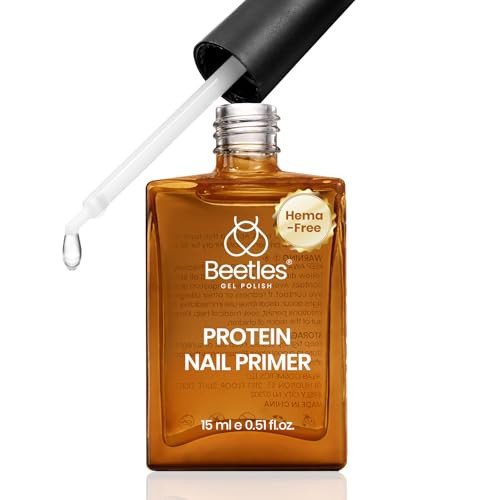 Beetles Nail Primer 15ml Protein Nail Prep for Gel Nail Polish, Upgraded Formula 2 in 1 Nail Bond No Lifting, Peeling, HEMA Free & Acid Free for False Nail Tips Acrylic & U V Gel Gifts for Women | Amazon (US)