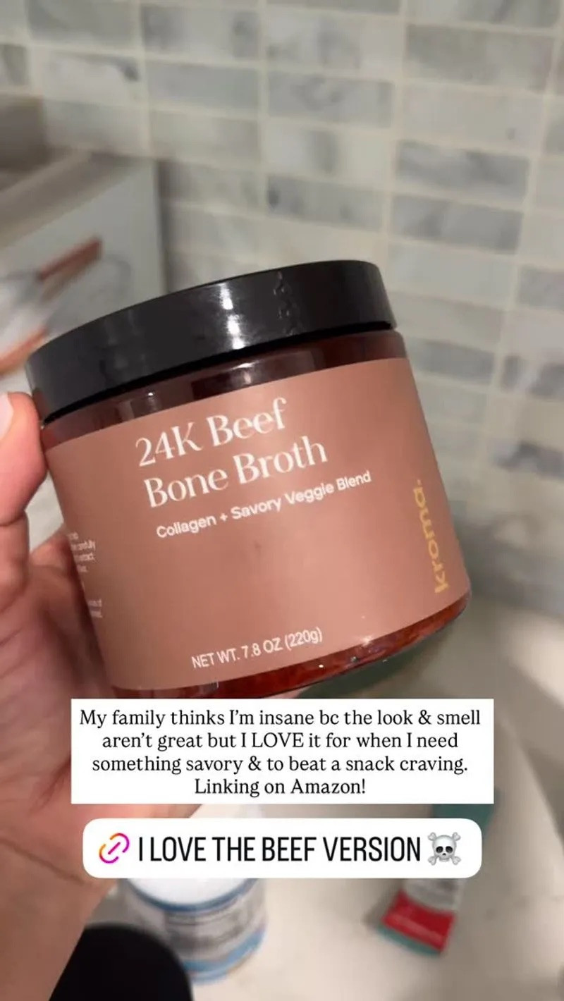 Beef Bone Broth I like for a quick savory snack 

 #LTKfitnessgoals
