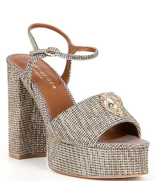 Kensington Glitz Rhinestone Platform Sandals | Dillard's