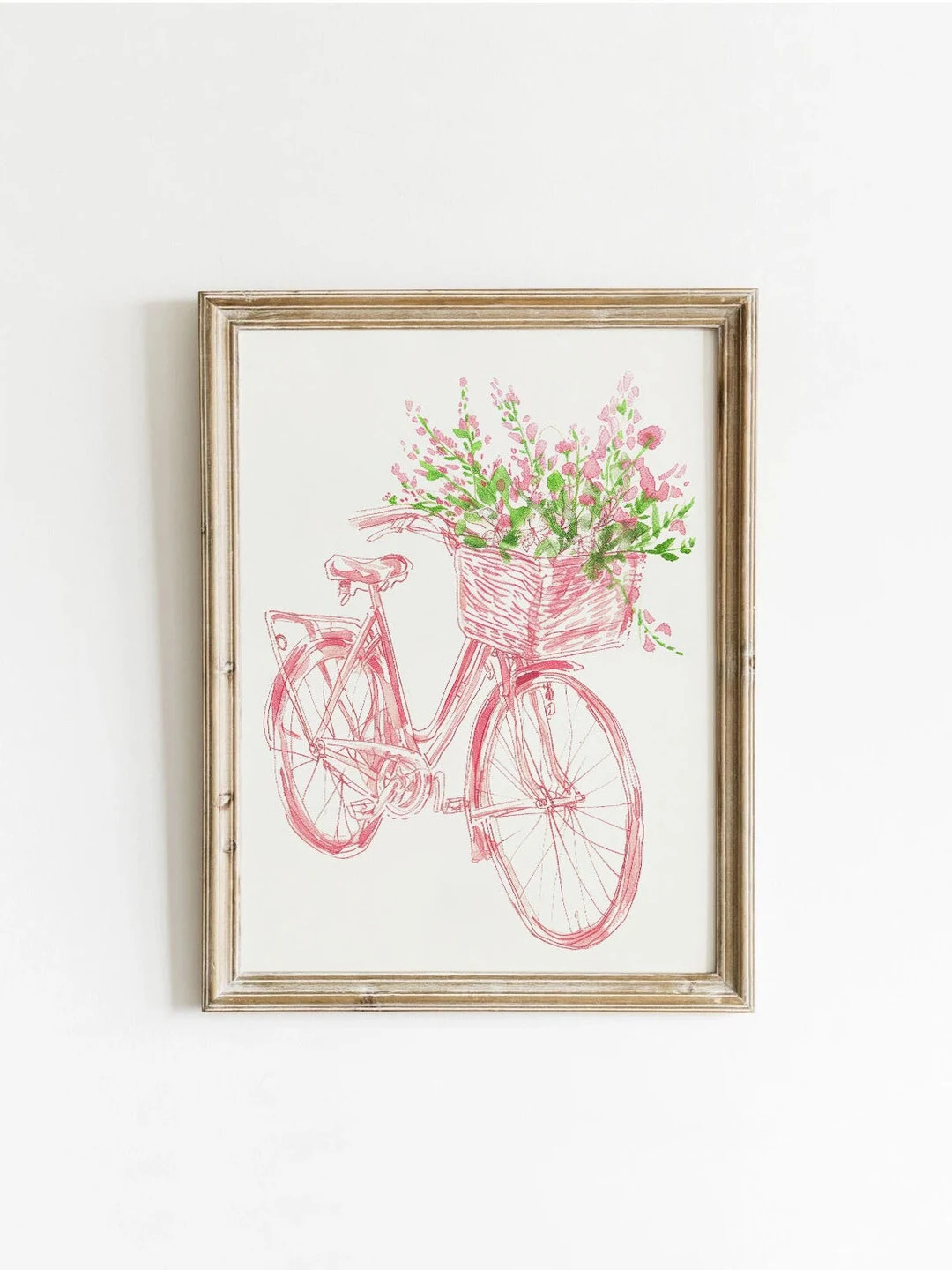 Retro Pink Floral Artwork, Printable Pastel Decor, Spring Botanical Print, Girly Dorm Wall Art, P... | Etsy (US)