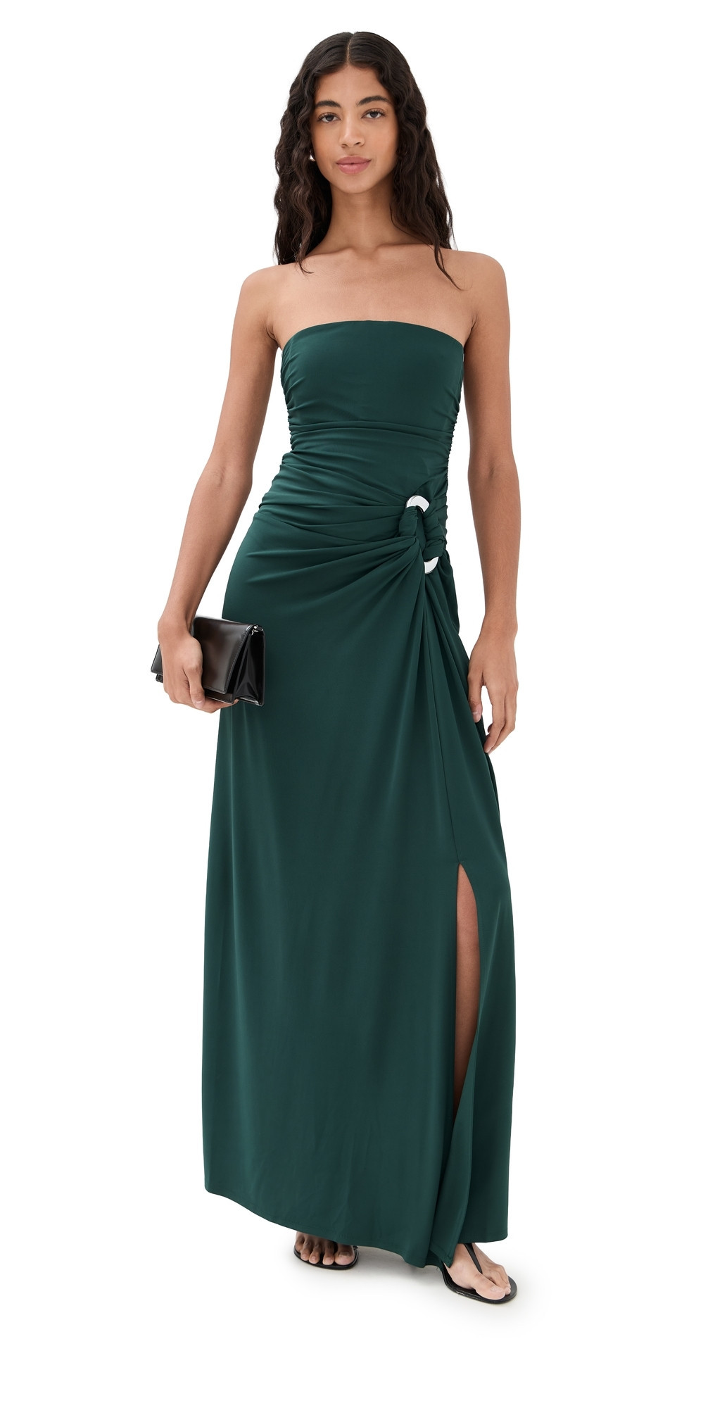 SIMKHAI Emma Bustier Gown Emerald 12 | Shopbop