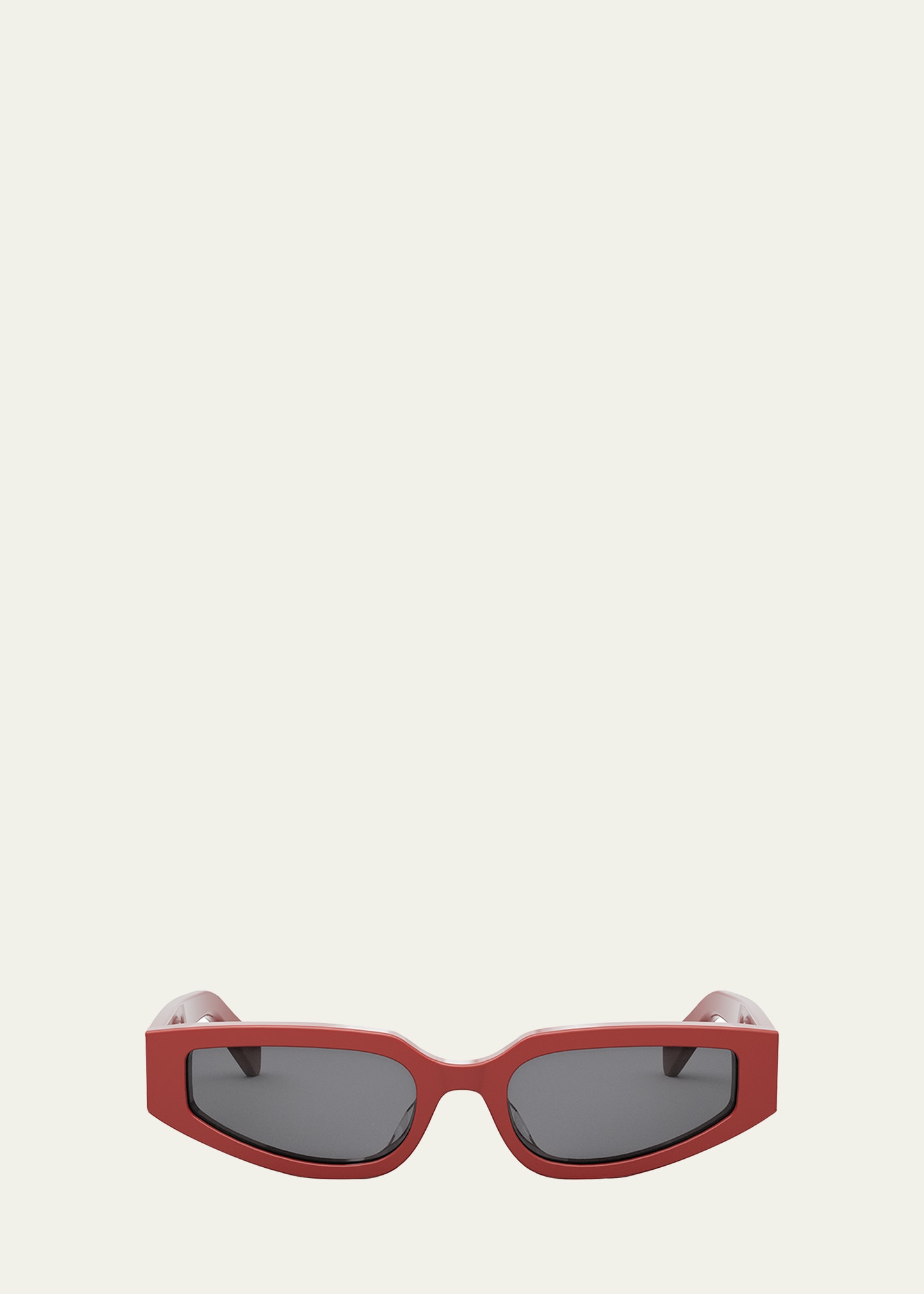 Celine Triomphe Sleek Red Acetate Cat-Eye Sunglasses | Bergdorf Goodman