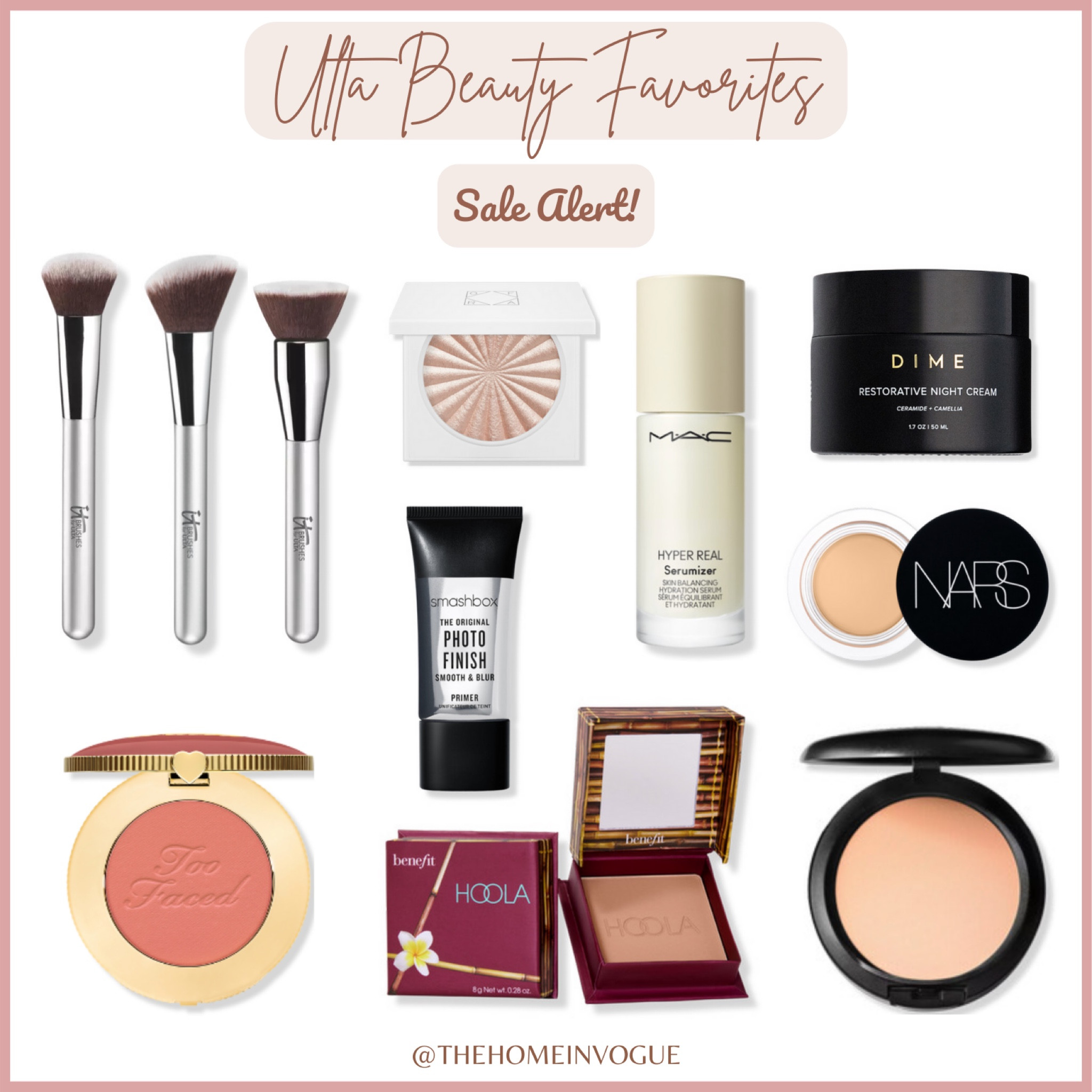 Ulta Beauty favorites, 50% off beauty and skincare essentials, Ulta Beauty sale, It Cosmetics foundation brush, it cosmetics makeup brushes, nars concealer, Benefit Cosmetics hoola bronzer, dime beauty facial moisturizer, Mac concealer, smashbox  primer, Mac fix+, Mac Studio fix powder foundation, makeup sponges 

#LTKSpringSale 

#LTKbeauty #LTKstyletip