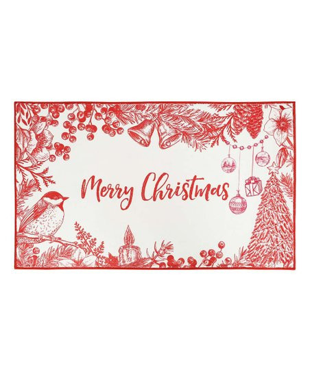 Levtex Home White & Red 'Merry Christmas' Rug | Zulily