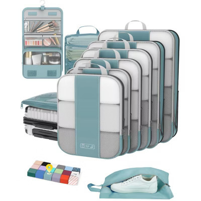 10 Set Compression Packing Cubes for Travel Essentials,Compressible Expandable Packing Cubes | Target