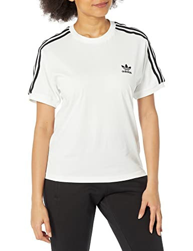 adidas Originals Women's 3-Stripes T-Shirt, White, Small | Amazon (US)