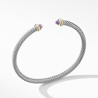 Cable Classic Collection® Bracelet with Amethyst and 18K Yellow Gold | David Yurman