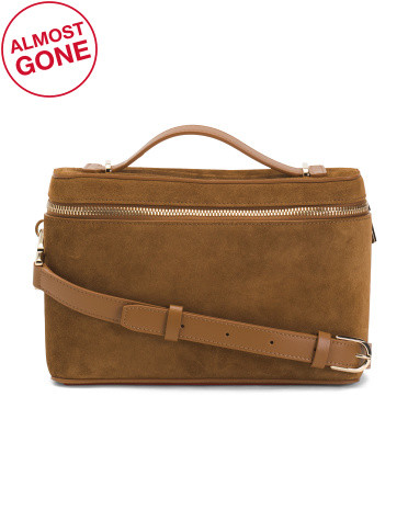 Made In Italy Suede Djanistop Handle Crossbody | TJ Maxx