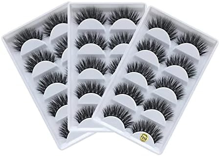 15 Pairs 3D Mink False Lashes, Wholesale Handmade Reusable 3D Faux Mink Fake Eyelashes, Wispy Lon... | Amazon (US)
