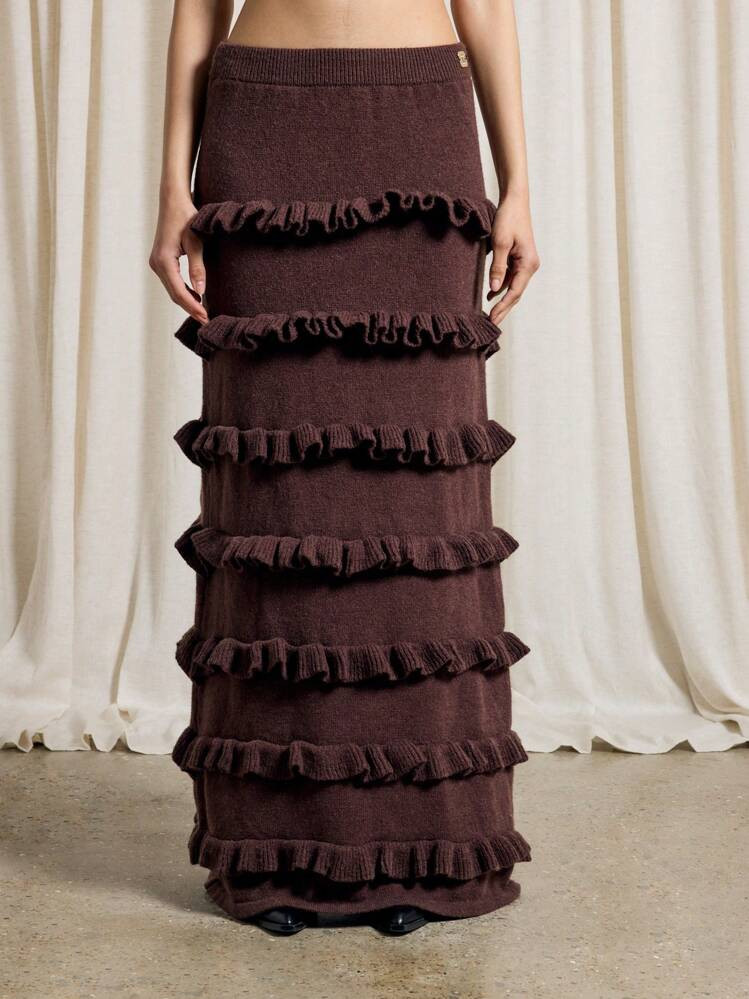 Aiirz Knit Maxi Skirt | SHEIN