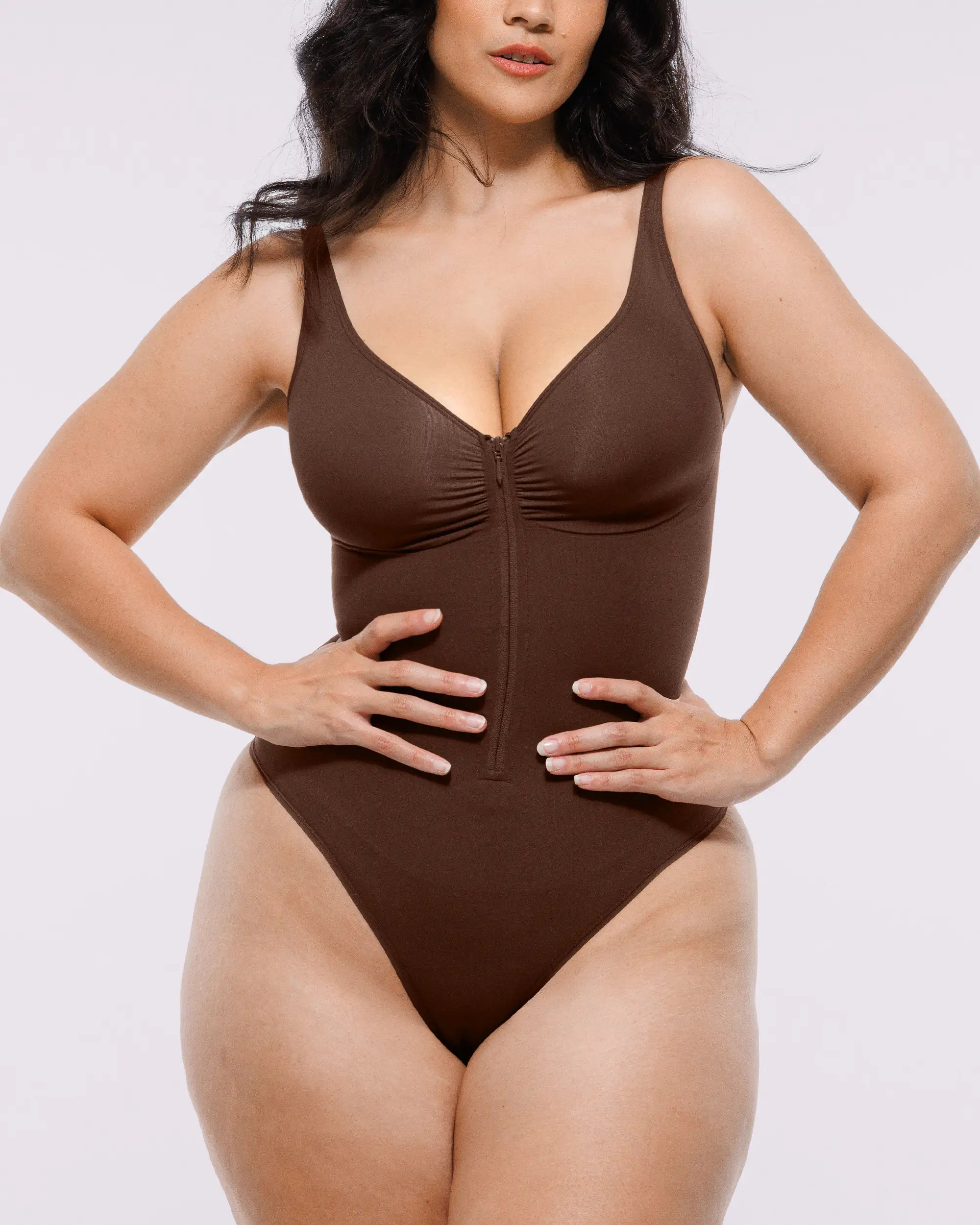 Bare Essentials™ Skin Flow™ Zipper Front Thong Bodysuit | Shapellx Affiliate Program