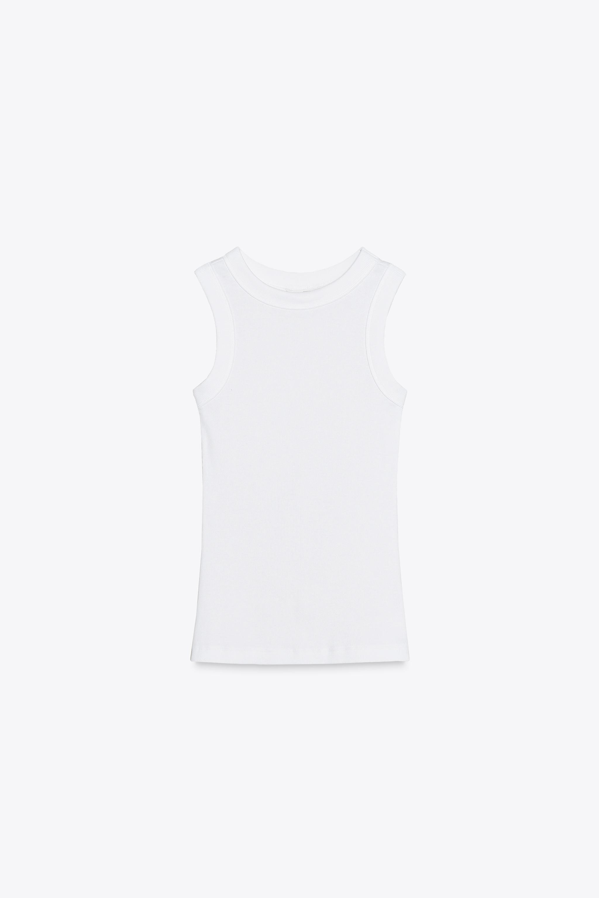 SLEEVELESS RIBBED T-SHIRT | Zara US