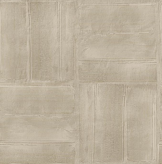 RoomMates Taupe Dimensional Square Plaster Peel and Stick Wallpaper, RMK12681PLW | Amazon (US)