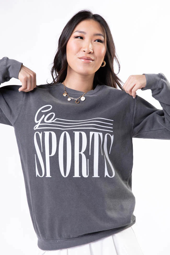 Go Sports Pepper Comfort Colors Graphic Sweatshirt | Pink Lily
