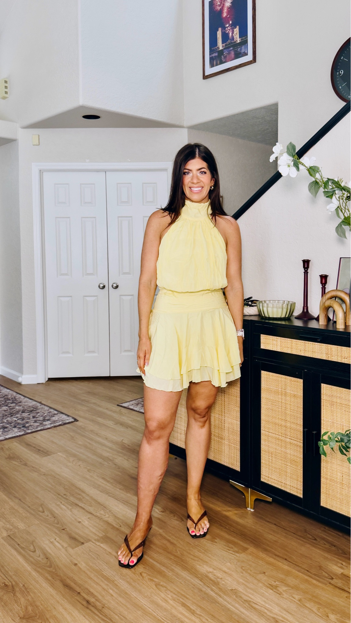 In a large halter dress. This color is not great but polka dot is

#LTKSaleAlert #LTKMidsize #LTKTall