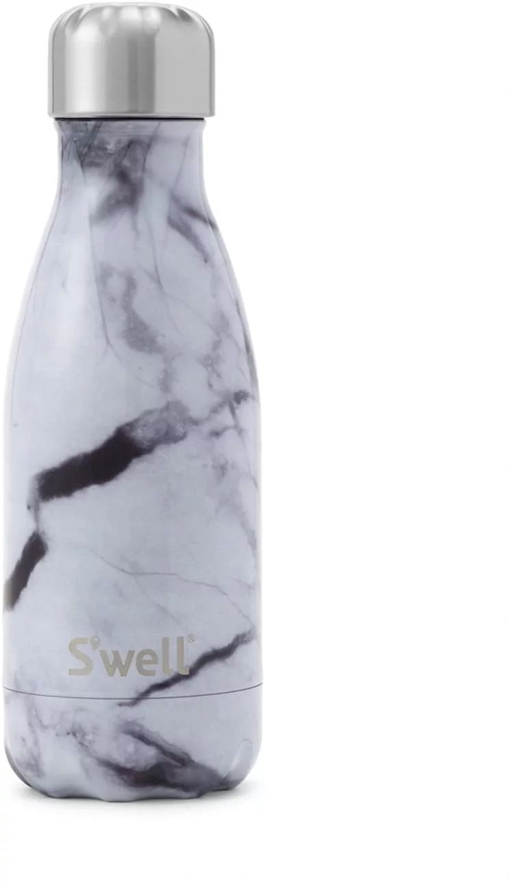S'well 9 oz White Marble Vacuum Insulated Stainless Steel Water Bottle with Screw Cap - Walmart.c... | Walmart (US)