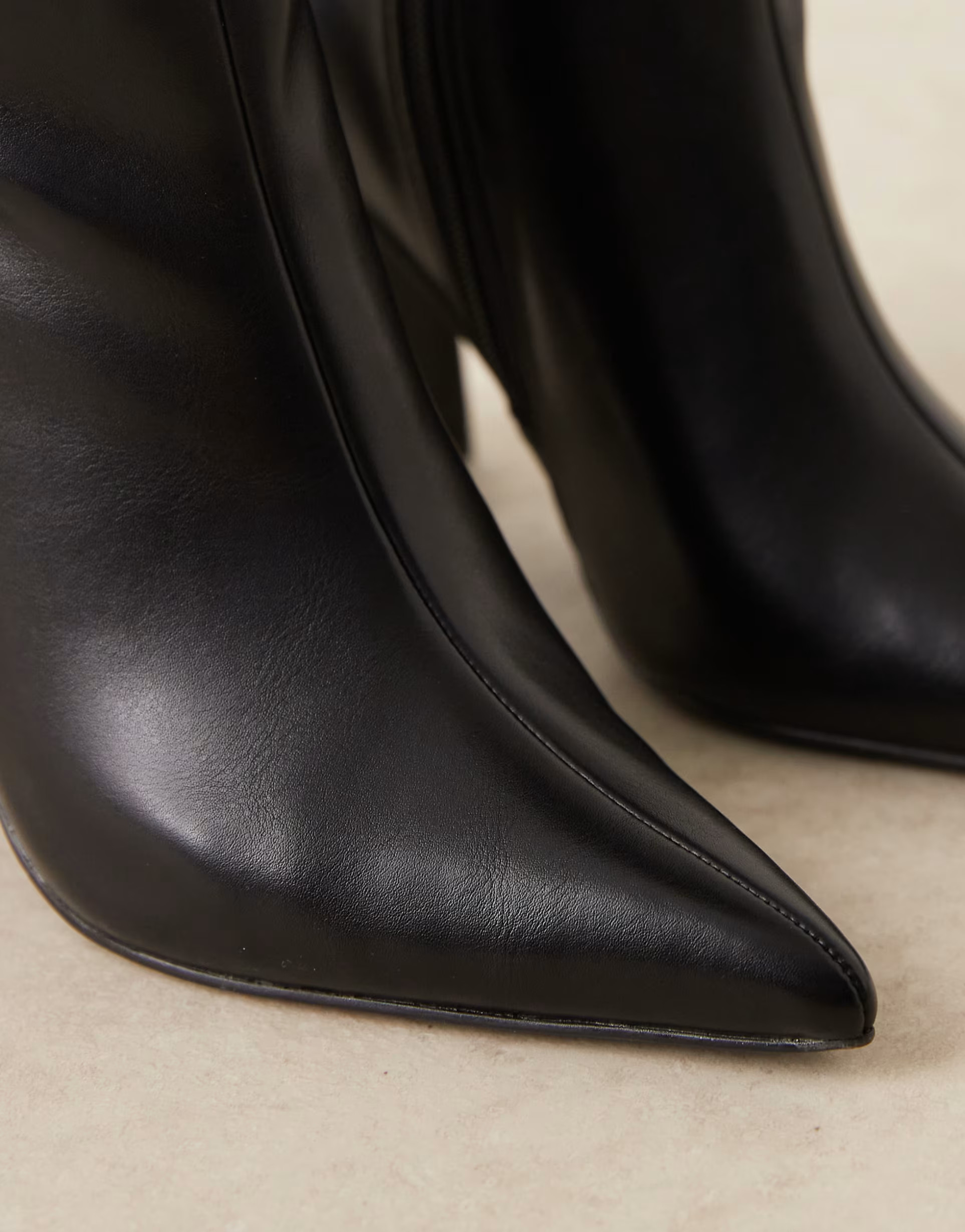 Glamorous pointed knee boots in black | ASOS (Global)