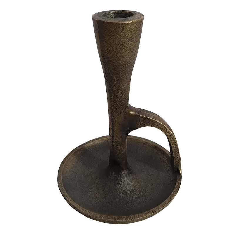 Bronze Cast Taper Candle Holder, 6" | At Home