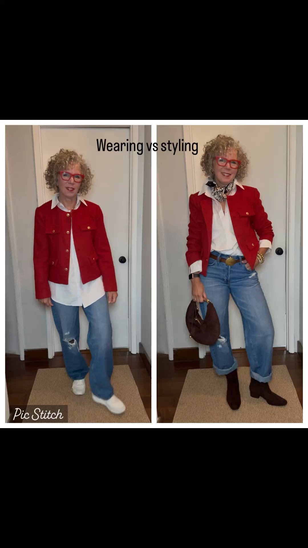 Wearing vs styling.
Adding accessories can make your outfit stand out. ❤️
I linked what I could or a similar option.