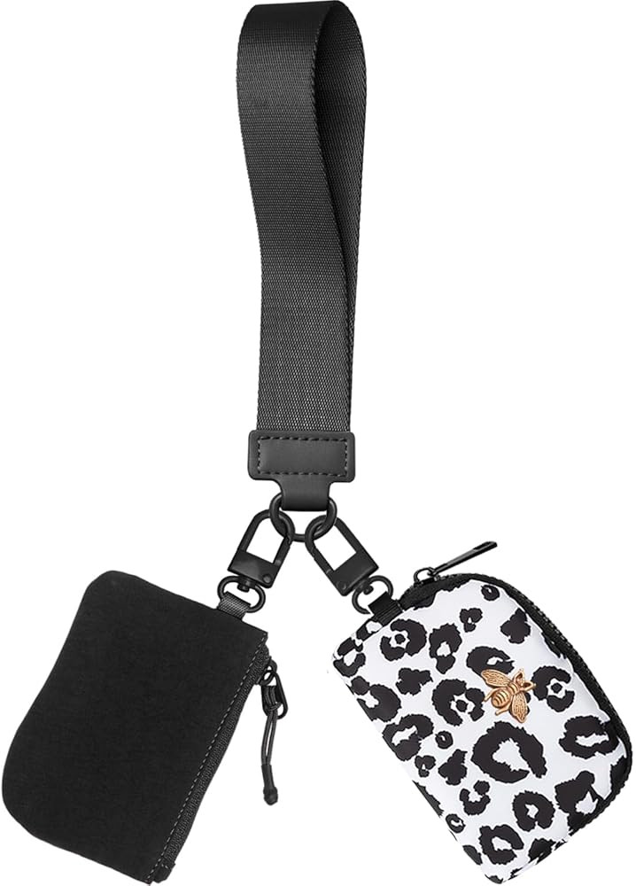 COOLANS Mini Wristlet Wallets Dual Pouch,Around Wristlet Handbag Wallet for Women Zip Cards Holde... | Amazon (US)