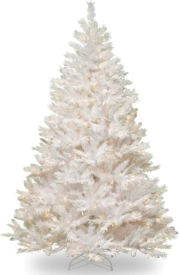 Amazon.com: National Tree Company Pre-lit Artificial Christmas Tree | Includes Pre-strung White L... | Amazon (US)