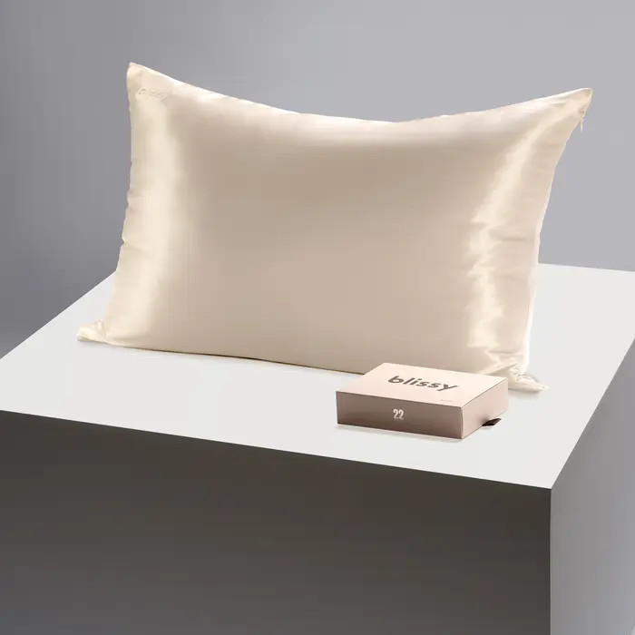 BLISSY Mulberry Silk Pillowcase in Ash Blue at Nordstrom, Size King | Nordstrom