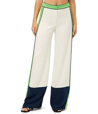 Rivals 2 Color Block Mid Rise Wide Leg Pants | Dillard's