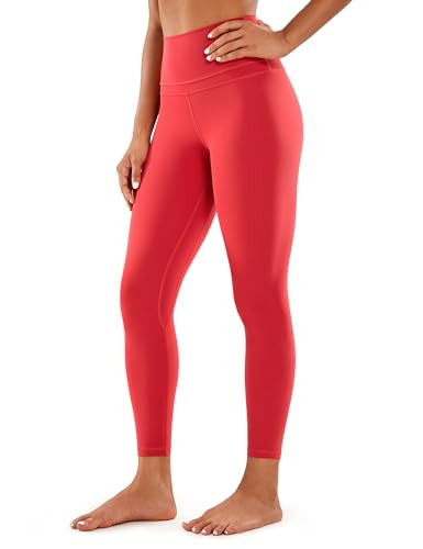 CRZ YOGA Naked Feeling High Waisted Workout Leggings for Women 7/8 Crimson X-Large | Amazon (US)