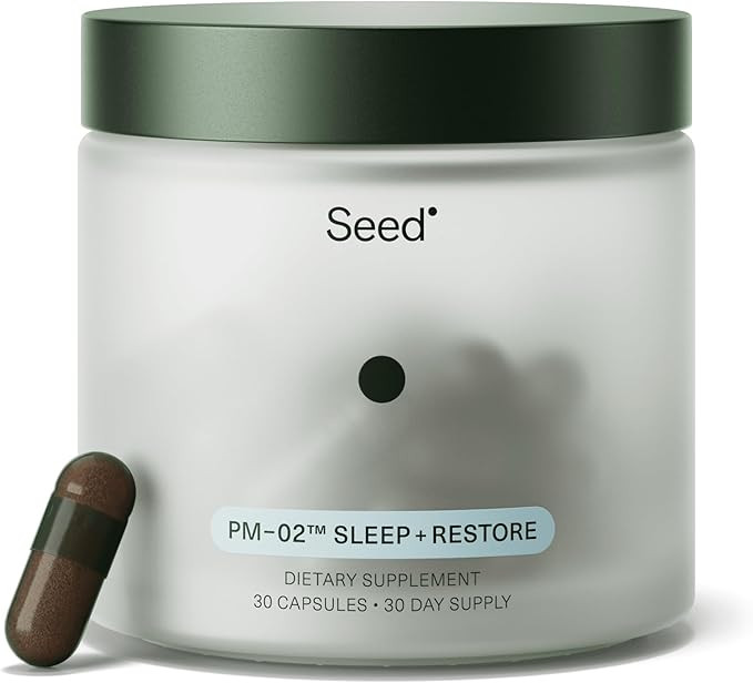 Seed PM-02 Sleep + Restore - Sleep Aid for Women & Men - Non-Habit Forming Bioidentical Melatonin... | Amazon (US)