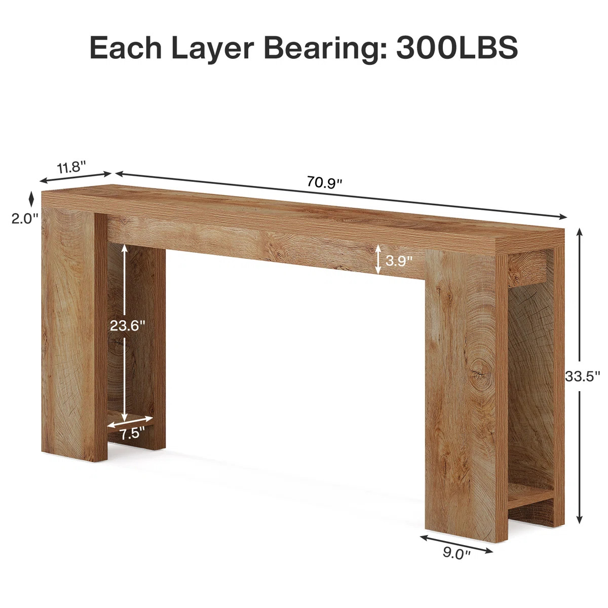 Dyron 70.9" Long Console Table | Wayfair North America