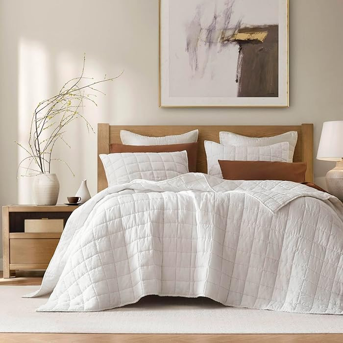 Harbor House French Flax Linen Garment Washed Quilt Set – 100% Linen Front & Back, All-Season, ... | Amazon (US)
