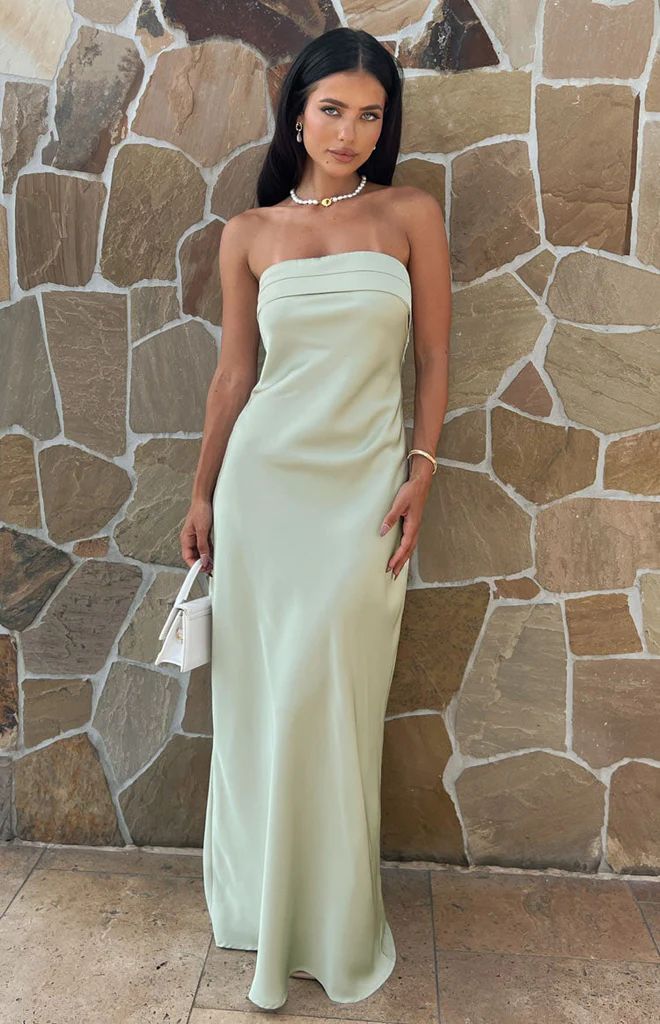 Maiah Sage Maxi Dress | Beginning Boutique (US)