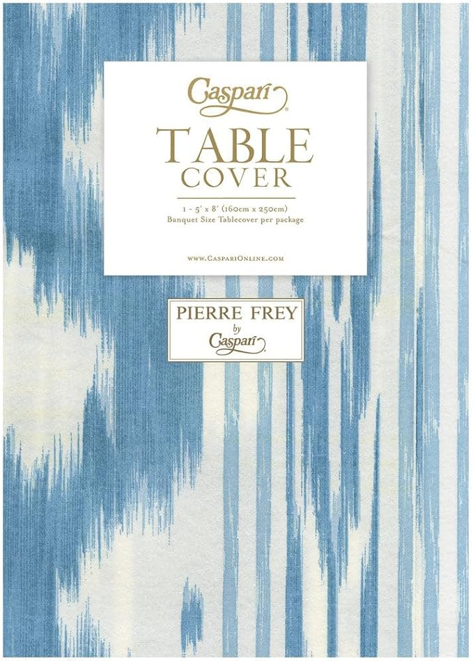 Caspari Toile De Nantes Blue Paper Linen Table Covers - 1 Table Cover per Pack | Amazon (US)